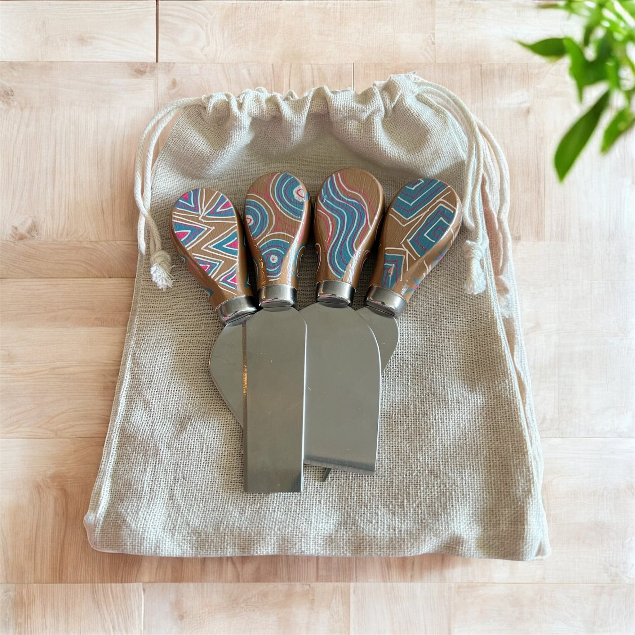 Hand-Painted Cheese Knife Sets