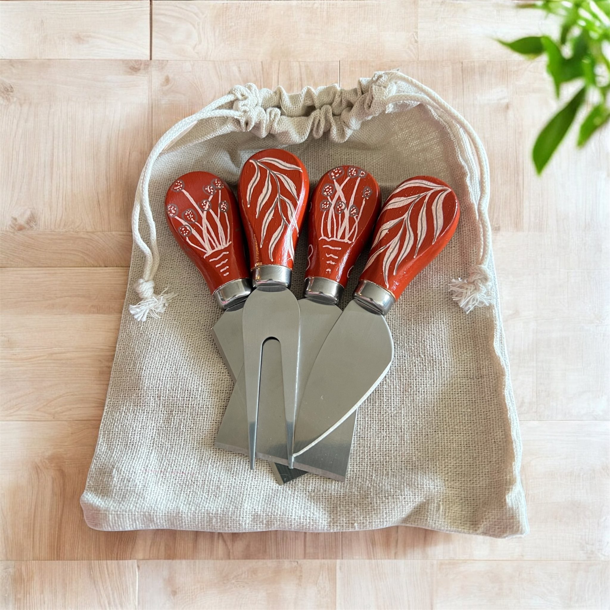 Hand-Painted Cheese Knife Sets