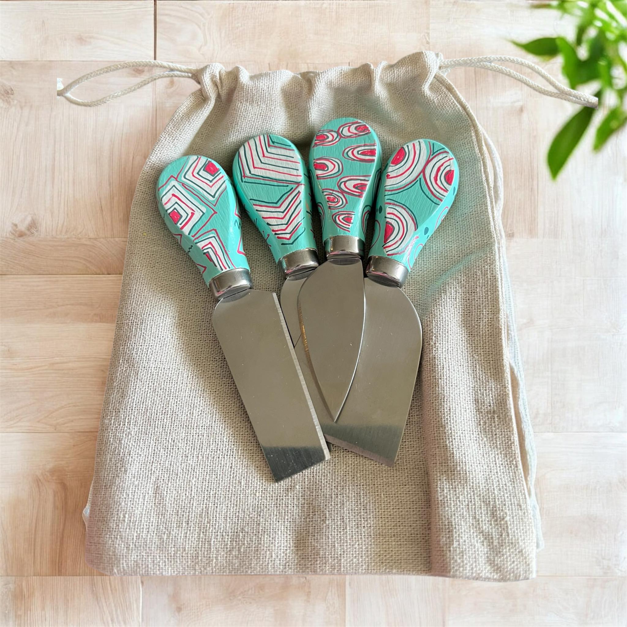 Hand-Painted Cheese Knife Sets