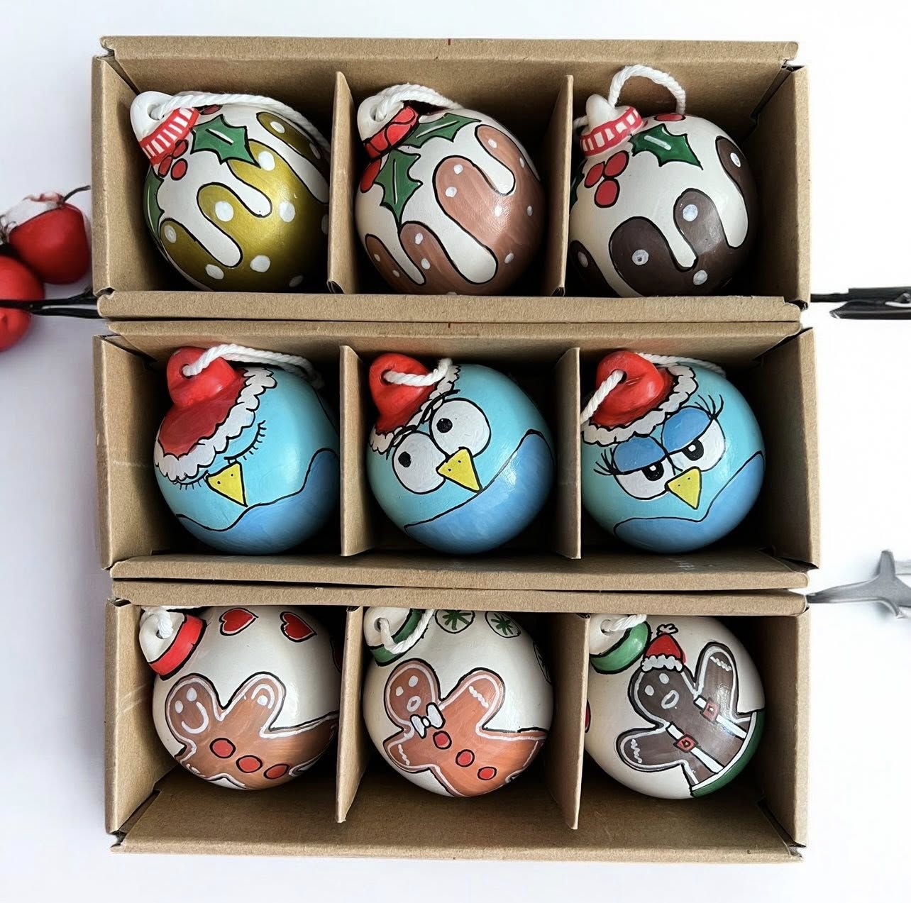 Hand-Painted Christmas Baubles