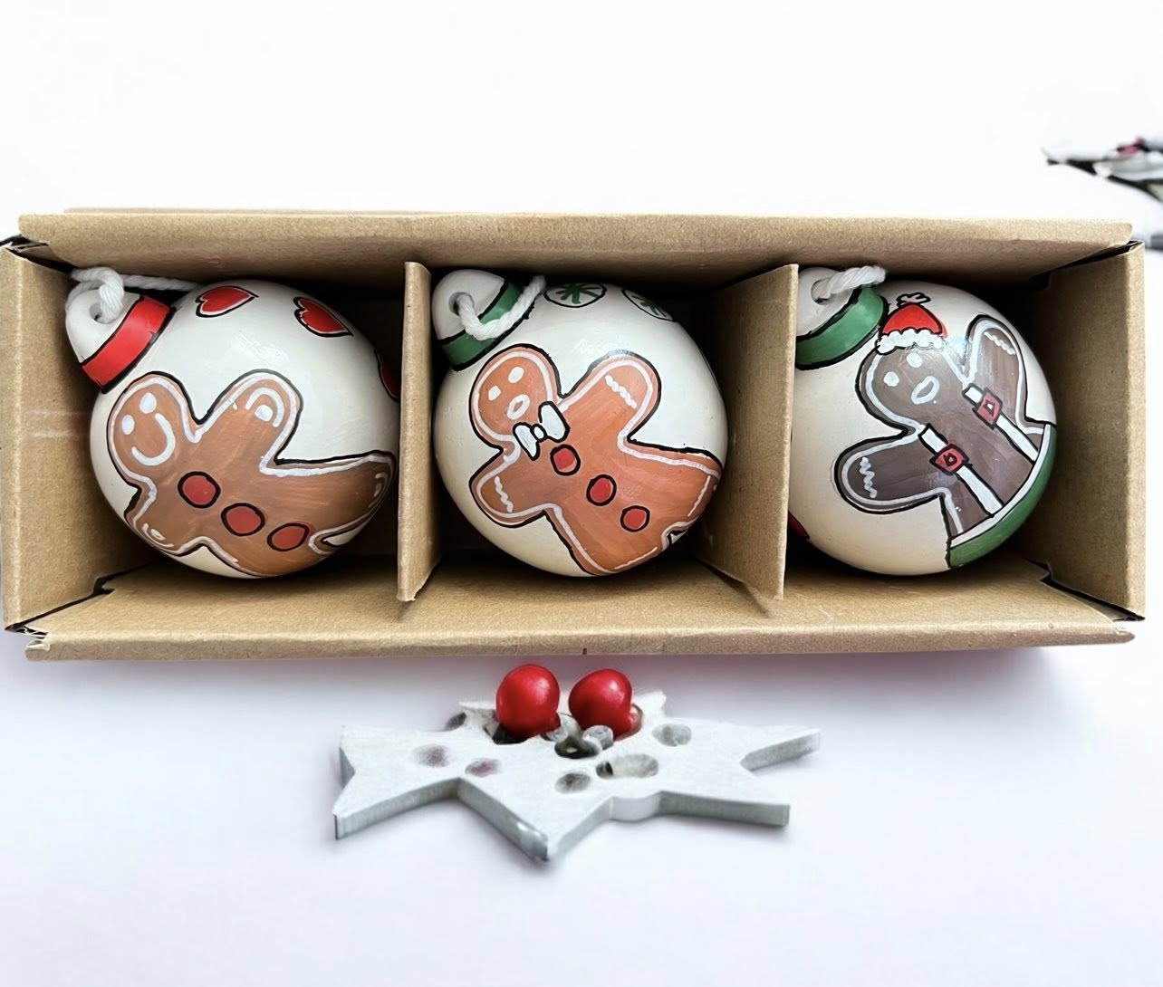 Hand-Painted Christmas Baubles