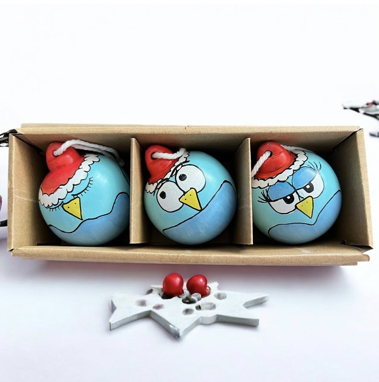 Hand-Painted Christmas Baubles