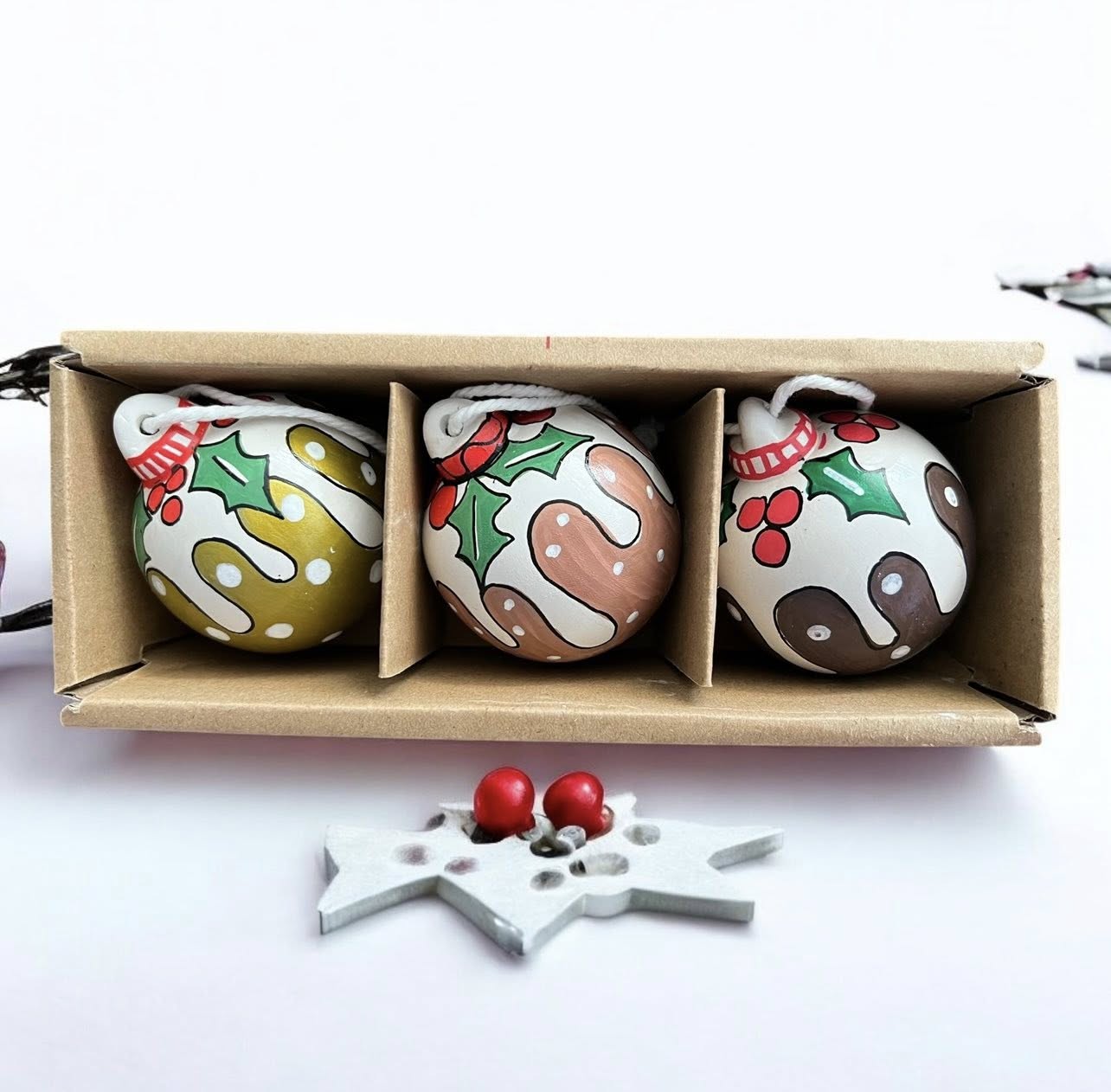 Hand-Painted Christmas Baubles